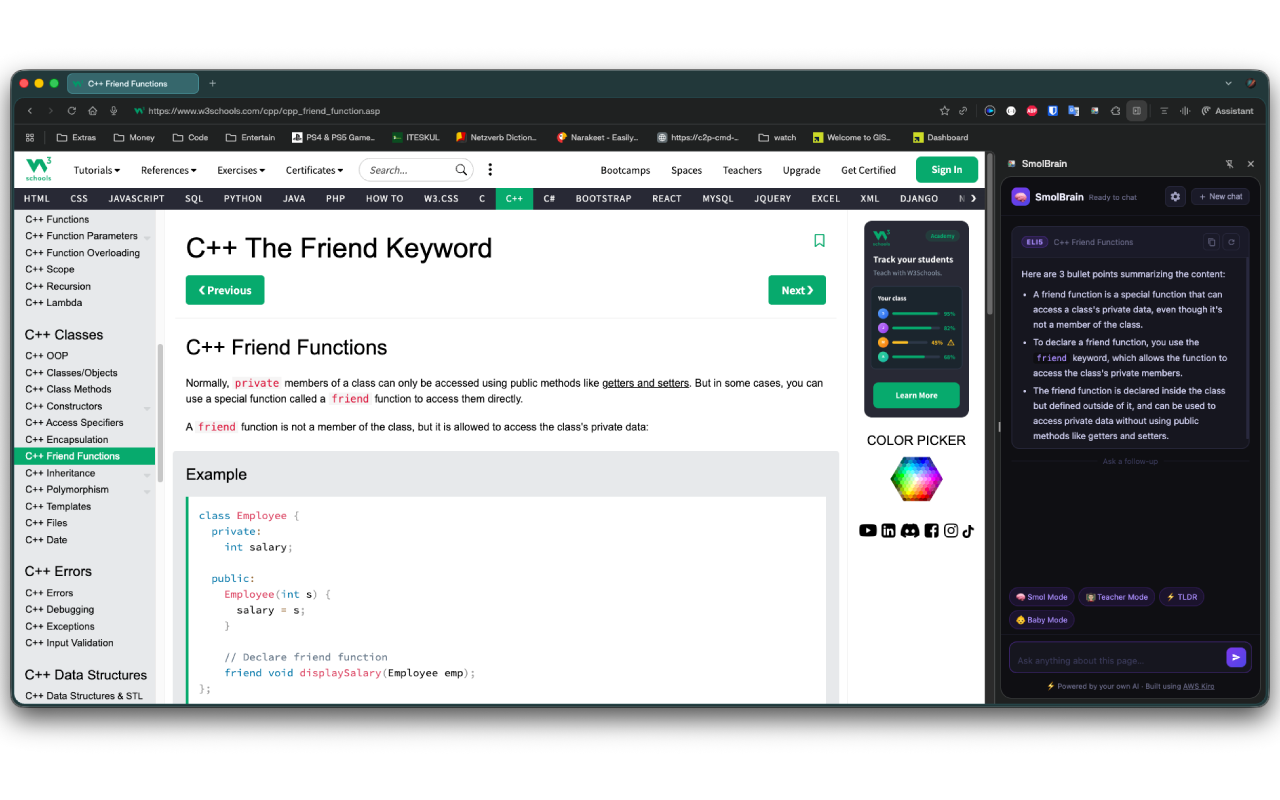 SmolBrain Extension Screenshot 1